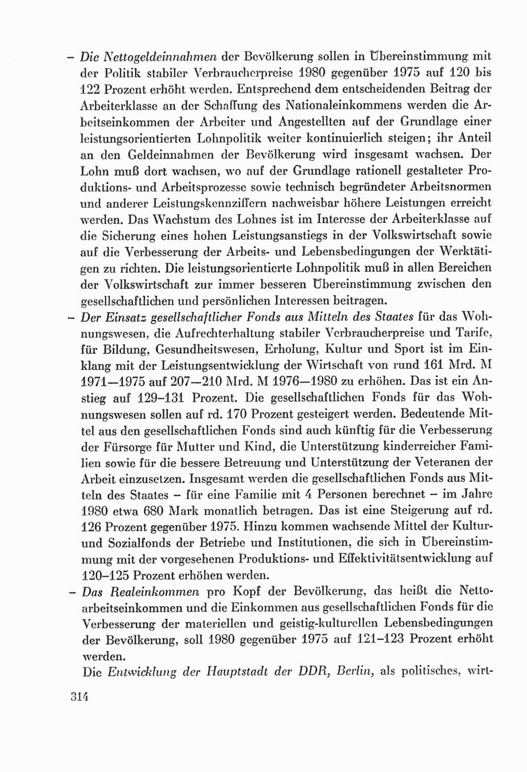 Protokoll der Verhandlungen des Ⅸ. Parteitages der Sozialistischen Einheitspartei Deutschlands (SED) [Deutsche Demokratische Republik (DDR)] 1976, Band 2, Seite 314 (Prot. Verh. Ⅸ. PT SED DDR 1976, Bd. 2, S. 314)