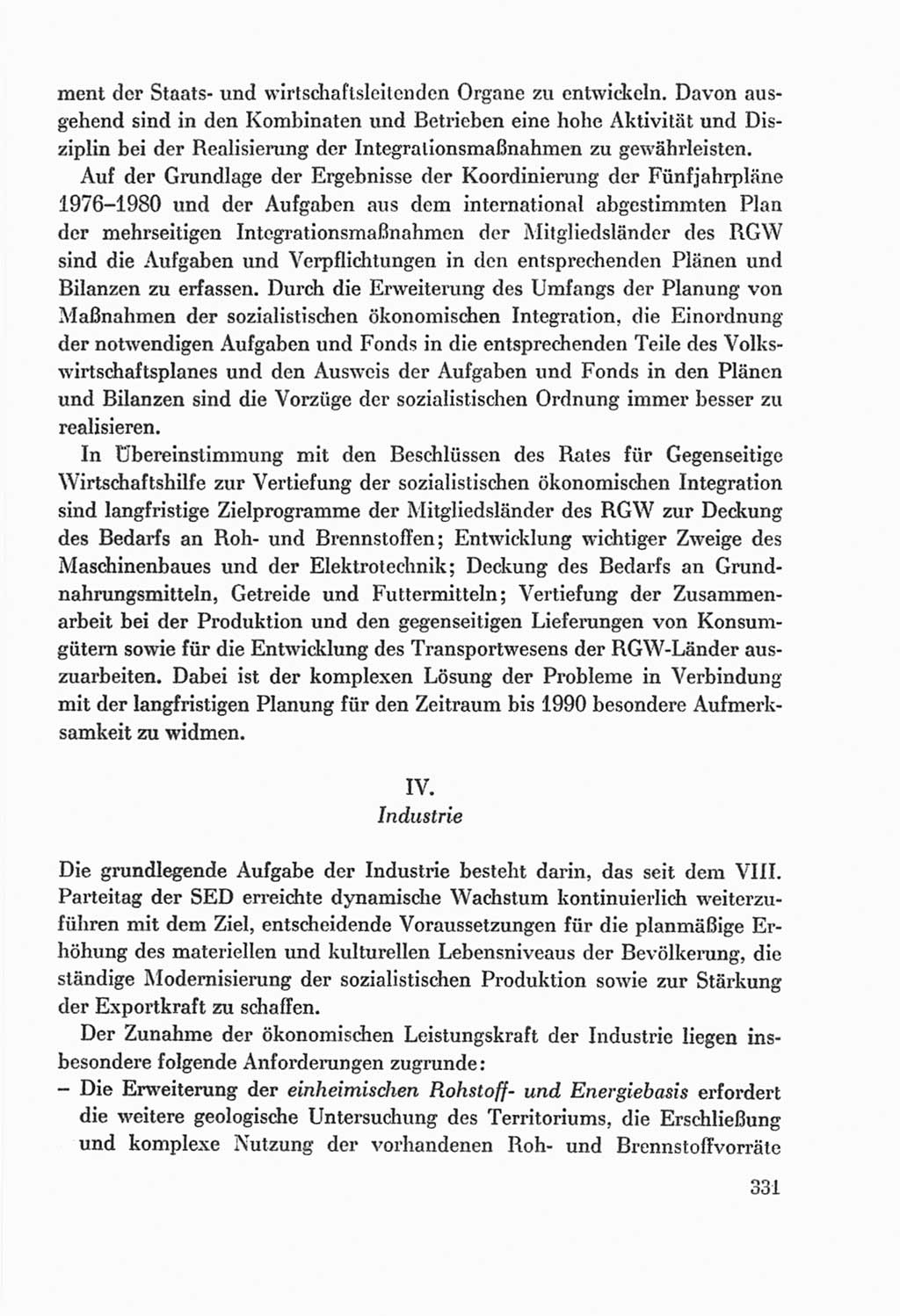 Protokoll der Verhandlungen des Ⅸ. Parteitages der Sozialistischen Einheitspartei Deutschlands (SED) [Deutsche Demokratische Republik (DDR)] 1976, Band 2, Seite 331 (Prot. Verh. Ⅸ. PT SED DDR 1976, Bd. 2, S. 331)