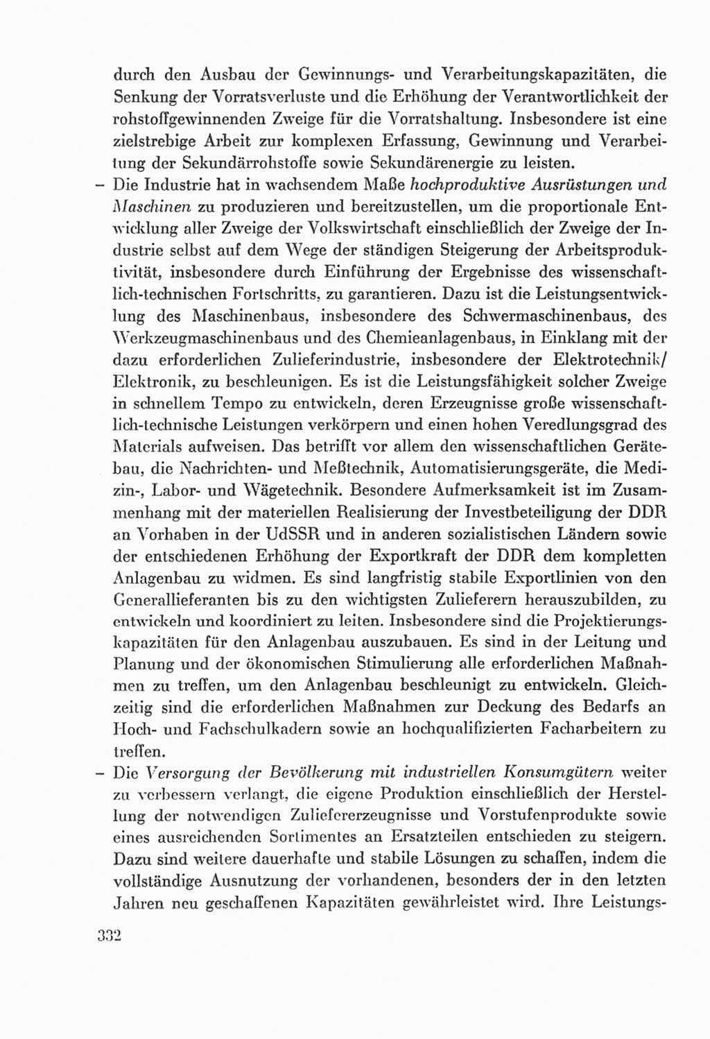 Protokoll der Verhandlungen des Ⅸ. Parteitages der Sozialistischen Einheitspartei Deutschlands (SED) [Deutsche Demokratische Republik (DDR)] 1976, Band 2, Seite 332 (Prot. Verh. Ⅸ. PT SED DDR 1976, Bd. 2, S. 332)