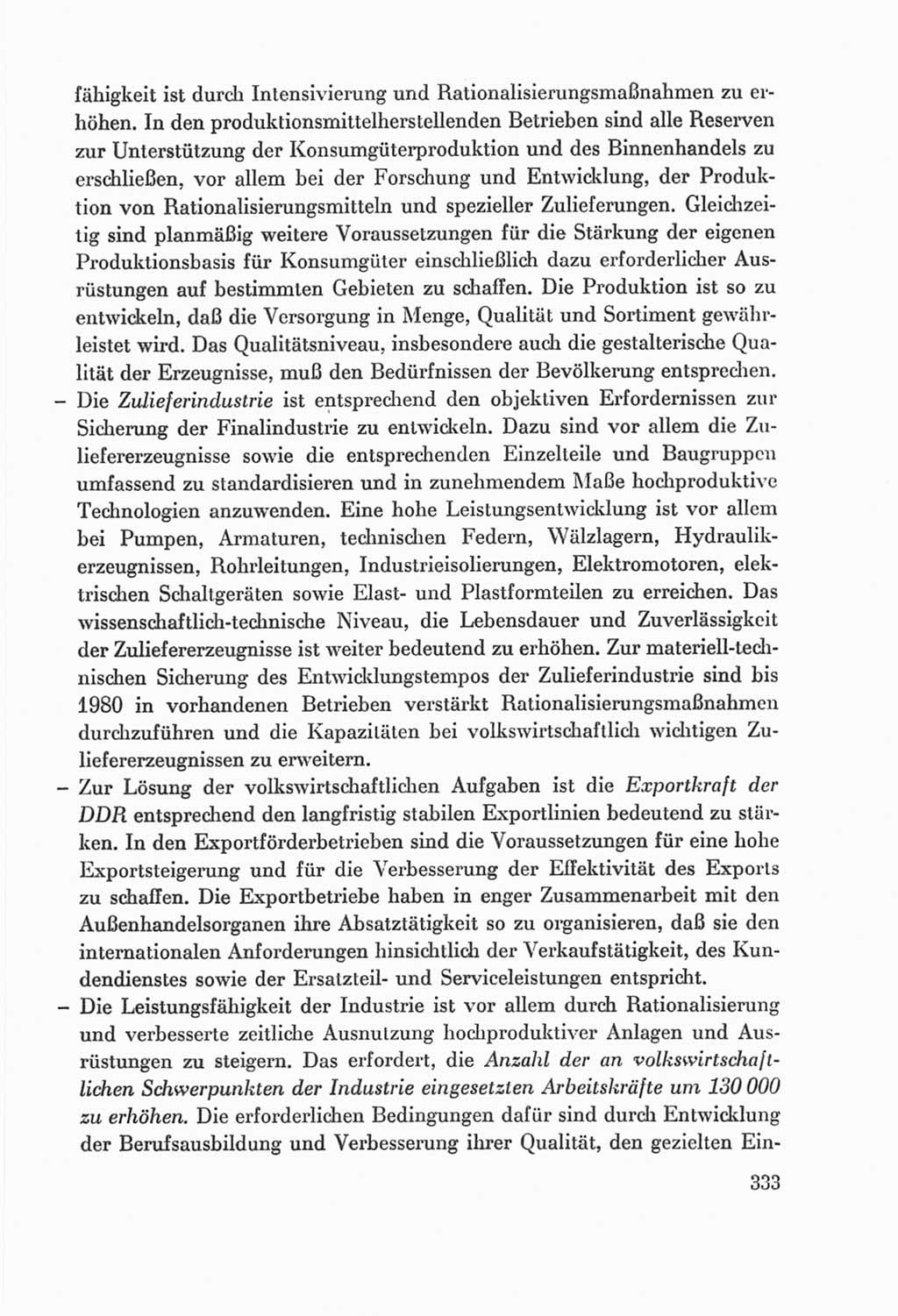 Protokoll der Verhandlungen des Ⅸ. Parteitages der Sozialistischen Einheitspartei Deutschlands (SED) [Deutsche Demokratische Republik (DDR)] 1976, Band 2, Seite 333 (Prot. Verh. Ⅸ. PT SED DDR 1976, Bd. 2, S. 333)