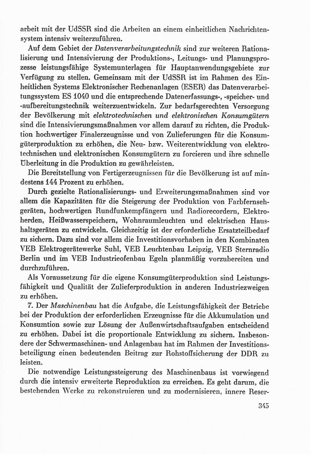 Protokoll der Verhandlungen des Ⅸ. Parteitages der Sozialistischen Einheitspartei Deutschlands (SED) [Deutsche Demokratische Republik (DDR)] 1976, Band 2, Seite 345 (Prot. Verh. Ⅸ. PT SED DDR 1976, Bd. 2, S. 345)