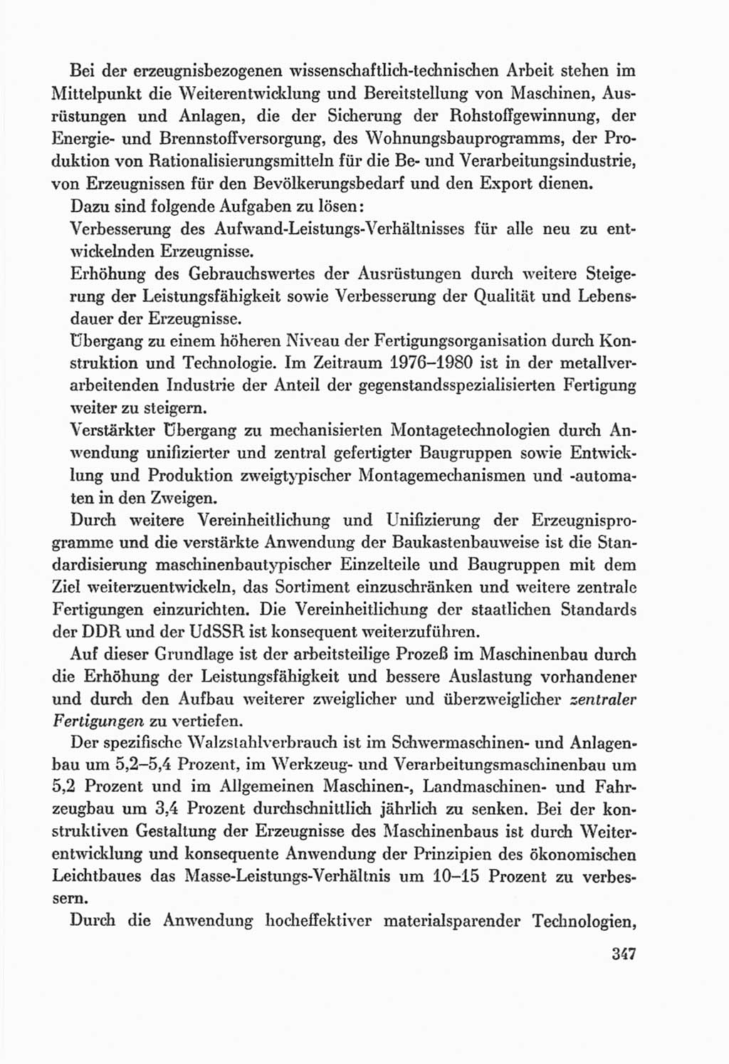 Protokoll der Verhandlungen des Ⅸ. Parteitages der Sozialistischen Einheitspartei Deutschlands (SED) [Deutsche Demokratische Republik (DDR)] 1976, Band 2, Seite 347 (Prot. Verh. Ⅸ. PT SED DDR 1976, Bd. 2, S. 347)