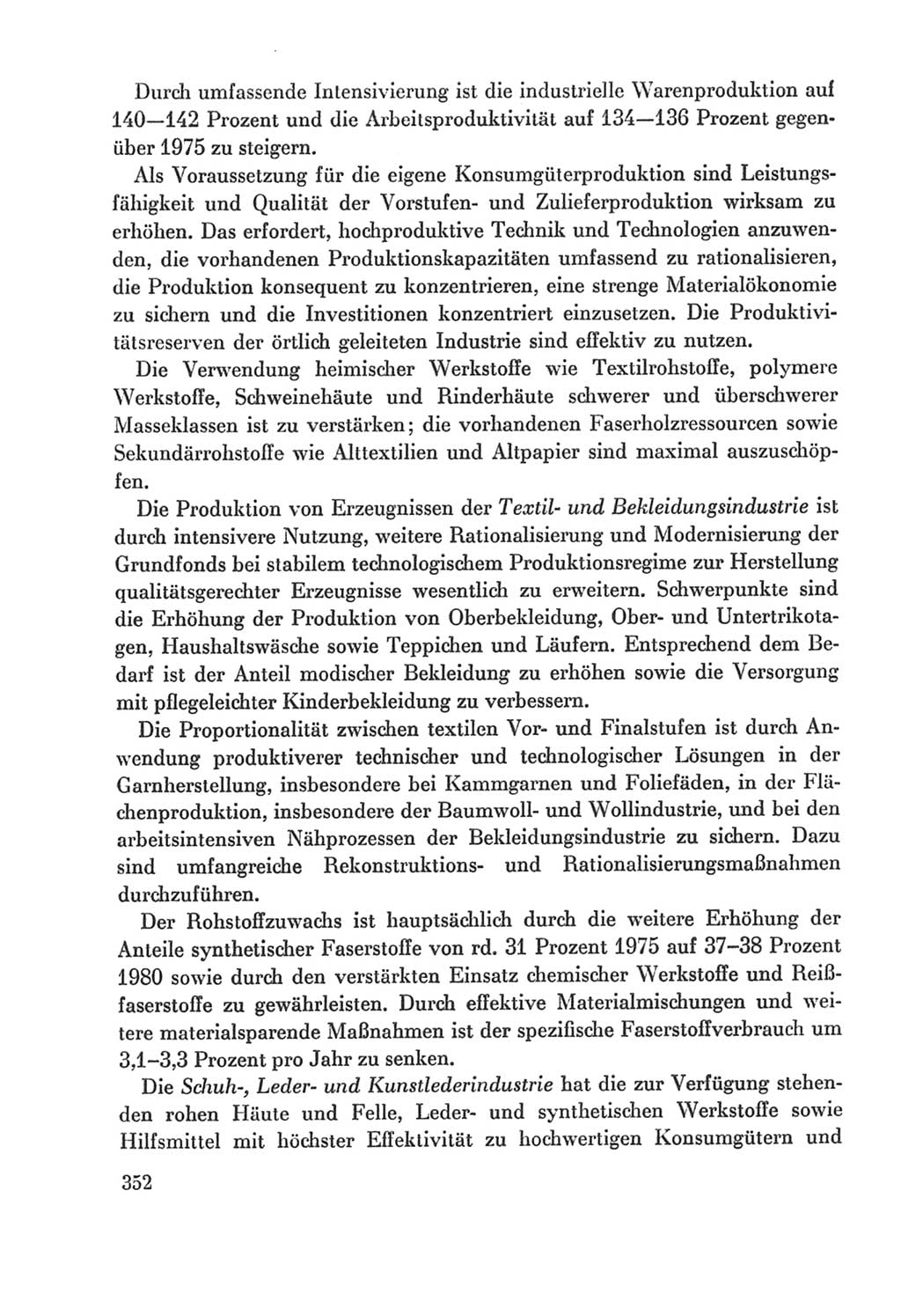 Protokoll der Verhandlungen des Ⅸ. Parteitages der Sozialistischen Einheitspartei Deutschlands (SED) [Deutsche Demokratische Republik (DDR)] 1976, Band 2, Seite 352 (Prot. Verh. Ⅸ. PT SED DDR 1976, Bd. 2, S. 352)
