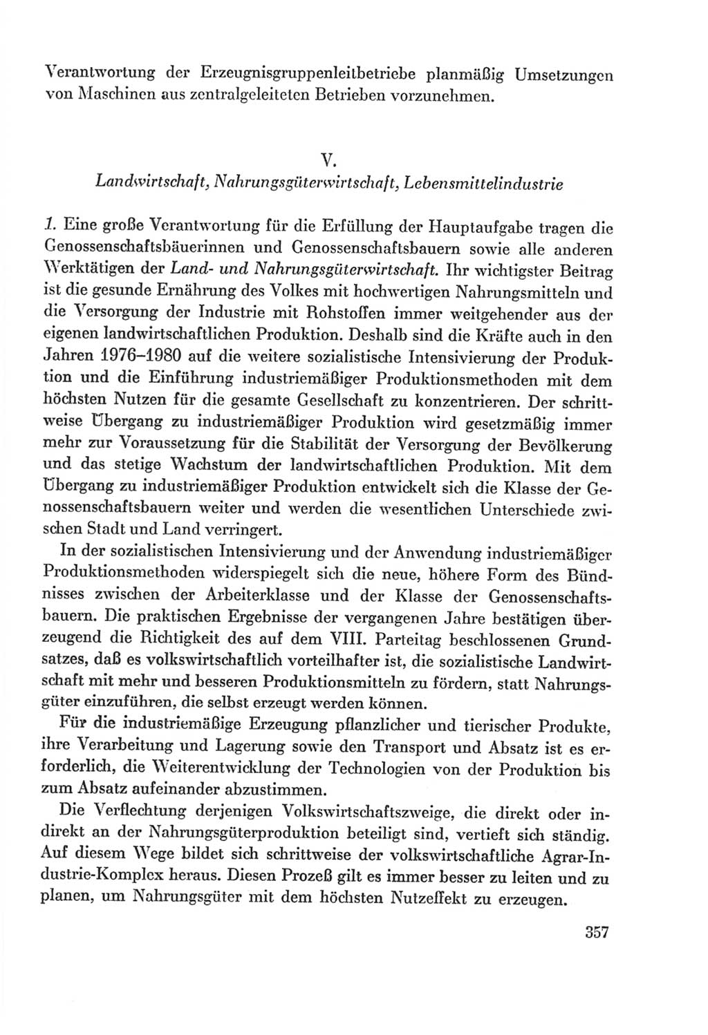 Protokoll der Verhandlungen des Ⅸ. Parteitages der Sozialistischen Einheitspartei Deutschlands (SED) [Deutsche Demokratische Republik (DDR)] 1976, Band 2, Seite 357 (Prot. Verh. Ⅸ. PT SED DDR 1976, Bd. 2, S. 357)