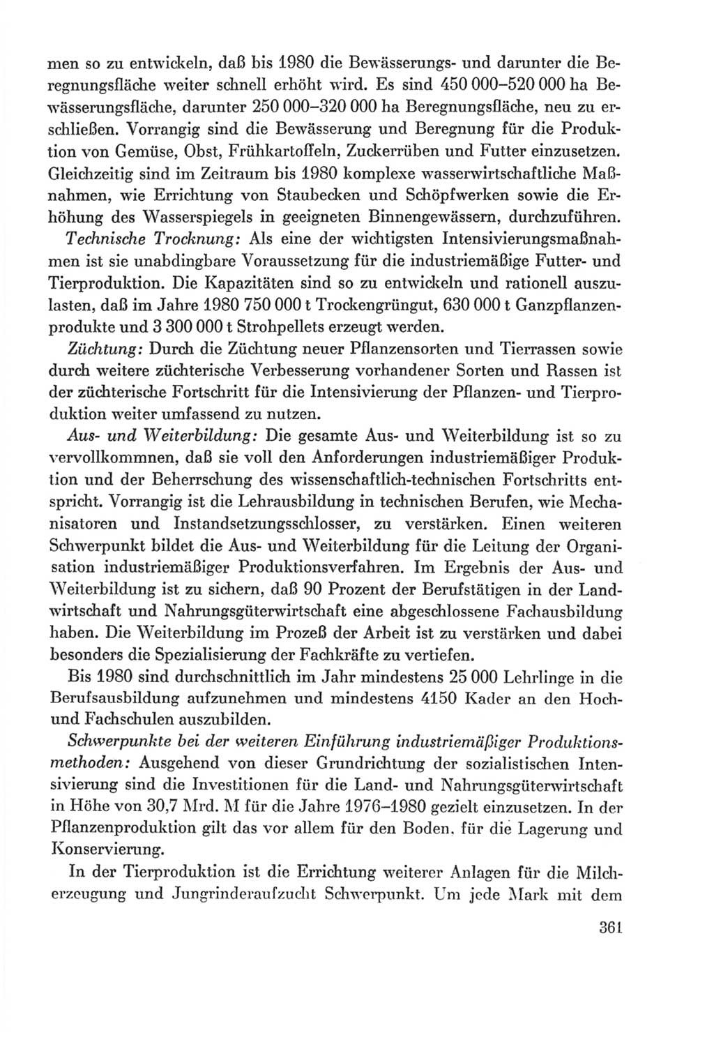 Protokoll der Verhandlungen des Ⅸ. Parteitages der Sozialistischen Einheitspartei Deutschlands (SED) [Deutsche Demokratische Republik (DDR)] 1976, Band 2, Seite 361 (Prot. Verh. Ⅸ. PT SED DDR 1976, Bd. 2, S. 361)