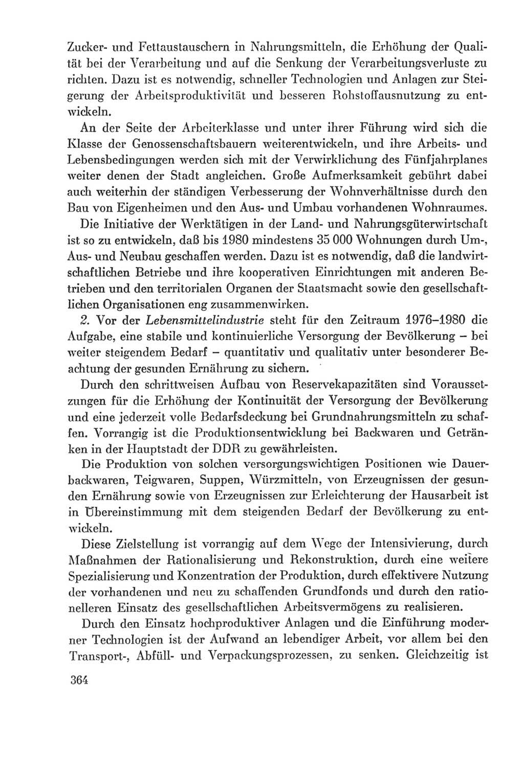 Protokoll der Verhandlungen des Ⅸ. Parteitages der Sozialistischen Einheitspartei Deutschlands (SED) [Deutsche Demokratische Republik (DDR)] 1976, Band 2, Seite 364 (Prot. Verh. Ⅸ. PT SED DDR 1976, Bd. 2, S. 364)