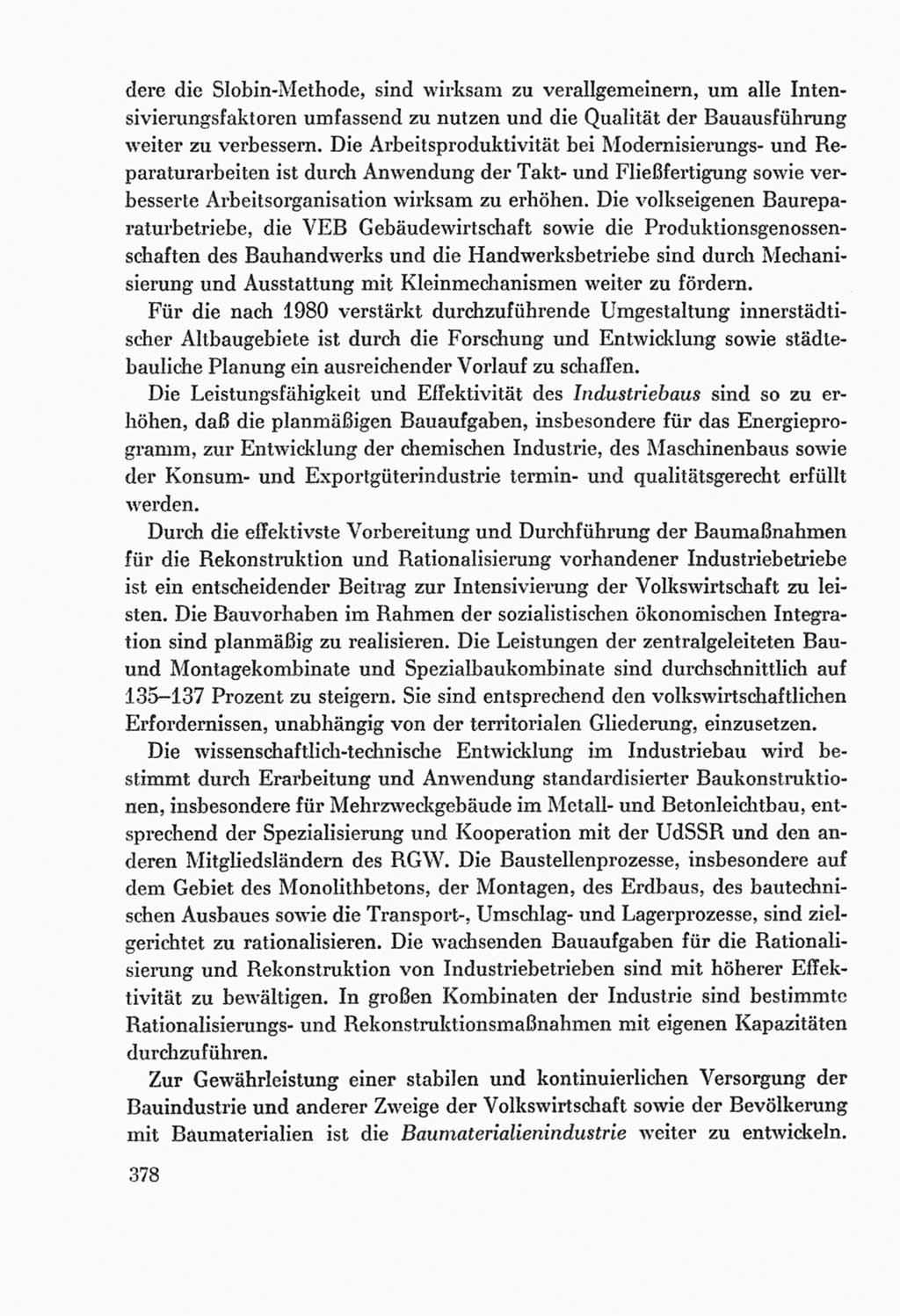 Protokoll der Verhandlungen des Ⅸ. Parteitages der Sozialistischen Einheitspartei Deutschlands (SED) [Deutsche Demokratische Republik (DDR)] 1976, Band 2, Seite 378 (Prot. Verh. Ⅸ. PT SED DDR 1976, Bd. 2, S. 378)