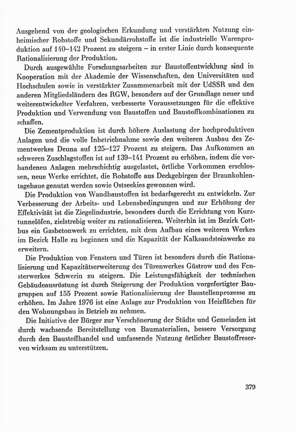 Protokoll der Verhandlungen des Ⅸ. Parteitages der Sozialistischen Einheitspartei Deutschlands (SED) [Deutsche Demokratische Republik (DDR)] 1976, Band 2, Seite 379 (Prot. Verh. Ⅸ. PT SED DDR 1976, Bd. 2, S. 379)