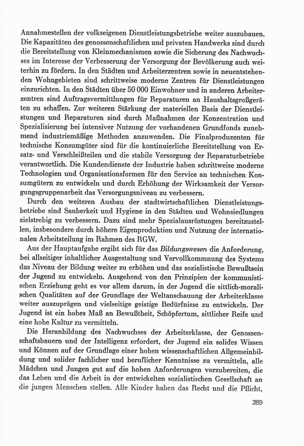 Protokoll der Verhandlungen des Ⅸ. Parteitages der Sozialistischen Einheitspartei Deutschlands (SED) [Deutsche Demokratische Republik (DDR)] 1976, Band 2, Seite 389 (Prot. Verh. Ⅸ. PT SED DDR 1976, Bd. 2, S. 389)