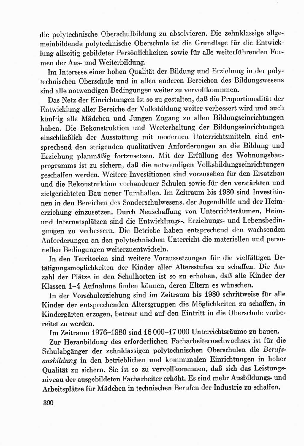 Protokoll der Verhandlungen des Ⅸ. Parteitages der Sozialistischen Einheitspartei Deutschlands (SED) [Deutsche Demokratische Republik (DDR)] 1976, Band 2, Seite 390 (Prot. Verh. Ⅸ. PT SED DDR 1976, Bd. 2, S. 390)
