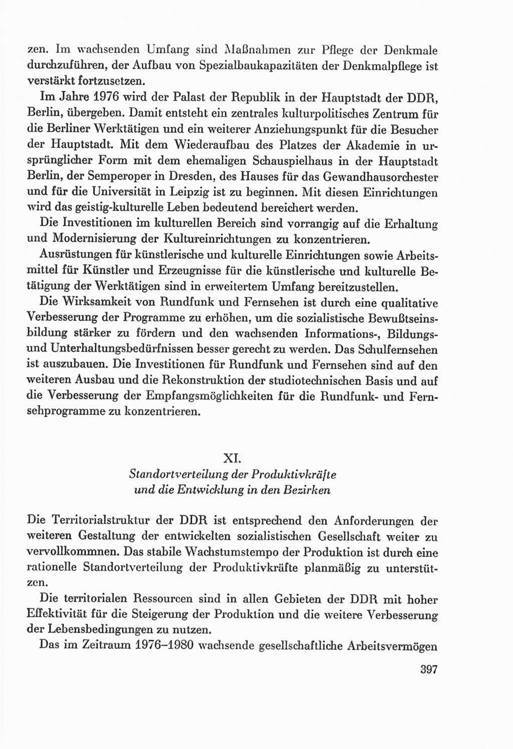 Protokoll der Verhandlungen des Ⅸ. Parteitages der Sozialistischen Einheitspartei Deutschlands (SED) [Deutsche Demokratische Republik (DDR)] 1976, Band 2, Seite 397 (Prot. Verh. Ⅸ. PT SED DDR 1976, Bd. 2, S. 397)
