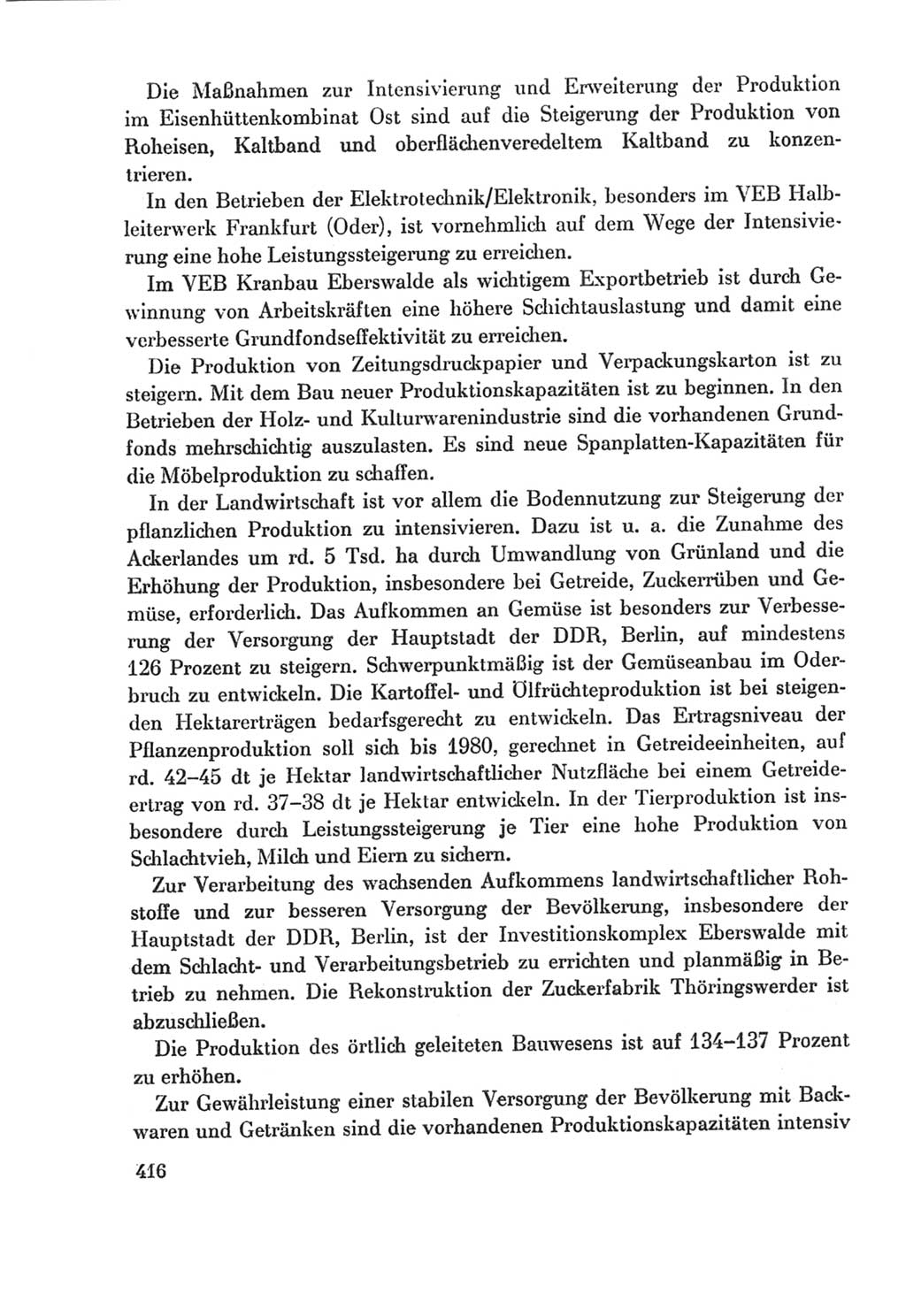 Protokoll der Verhandlungen des Ⅸ. Parteitages der Sozialistischen Einheitspartei Deutschlands (SED) [Deutsche Demokratische Republik (DDR)] 1976, Band 2, Seite 416 (Prot. Verh. Ⅸ. PT SED DDR 1976, Bd. 2, S. 416)