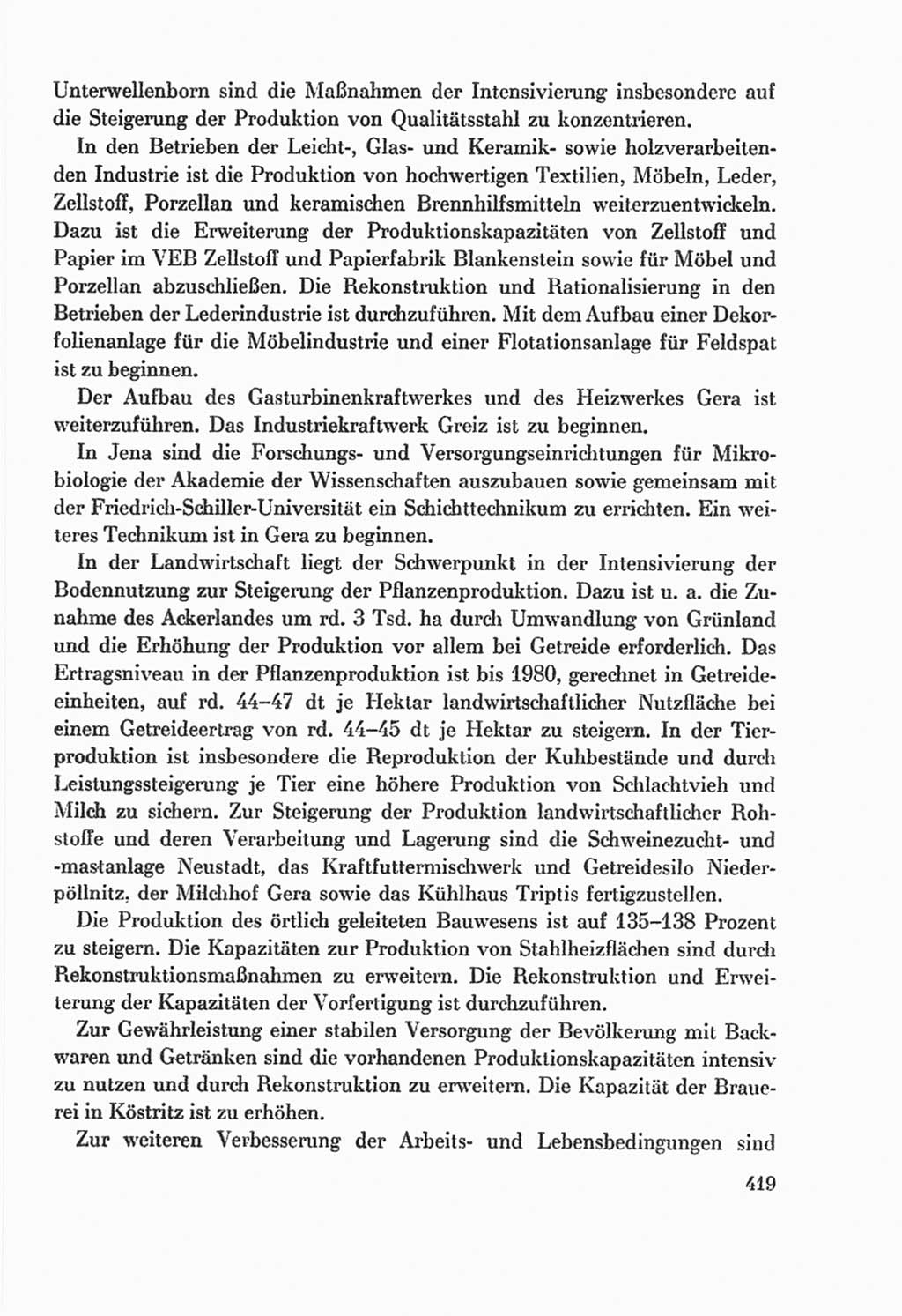 Protokoll der Verhandlungen des Ⅸ. Parteitages der Sozialistischen Einheitspartei Deutschlands (SED) [Deutsche Demokratische Republik (DDR)] 1976, Band 2, Seite 419 (Prot. Verh. Ⅸ. PT SED DDR 1976, Bd. 2, S. 419)