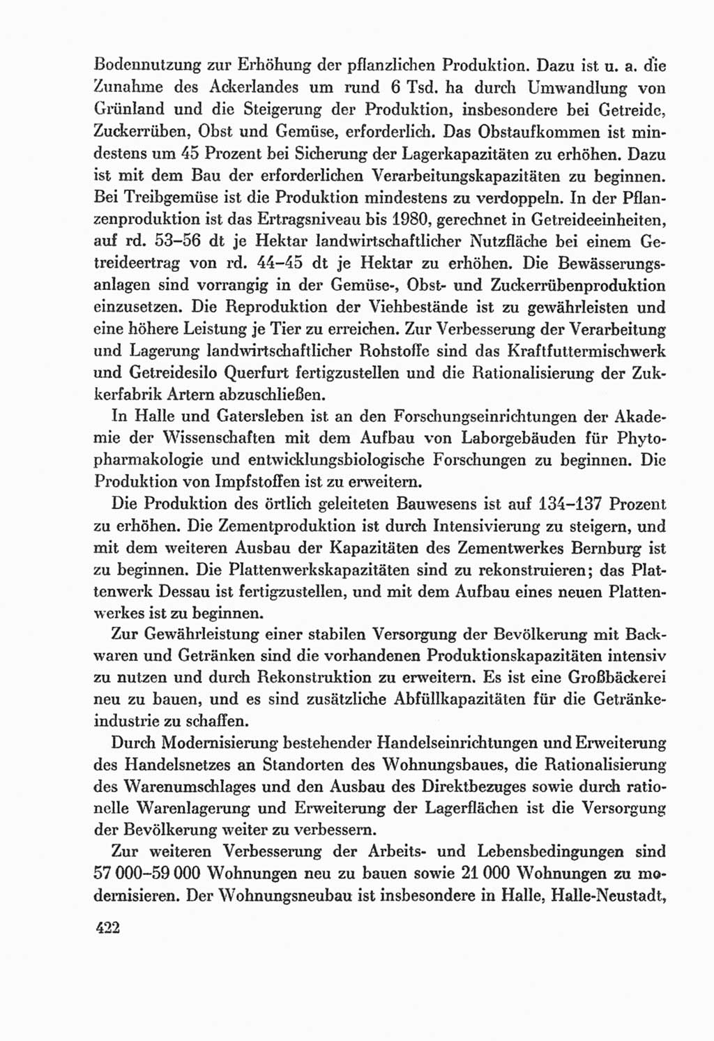 Protokoll der Verhandlungen des Ⅸ. Parteitages der Sozialistischen Einheitspartei Deutschlands (SED) [Deutsche Demokratische Republik (DDR)] 1976, Band 2, Seite 422 (Prot. Verh. Ⅸ. PT SED DDR 1976, Bd. 2, S. 422)