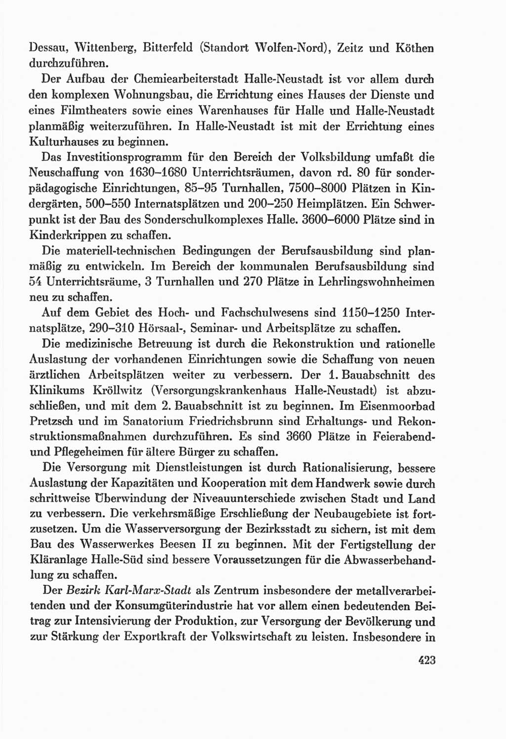 Protokoll der Verhandlungen des Ⅸ. Parteitages der Sozialistischen Einheitspartei Deutschlands (SED) [Deutsche Demokratische Republik (DDR)] 1976, Band 2, Seite 423 (Prot. Verh. Ⅸ. PT SED DDR 1976, Bd. 2, S. 423)