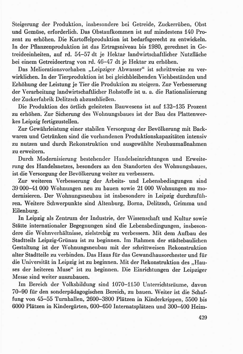 Protokoll der Verhandlungen des Ⅸ. Parteitages der Sozialistischen Einheitspartei Deutschlands (SED) [Deutsche Demokratische Republik (DDR)] 1976, Band 2, Seite 429 (Prot. Verh. Ⅸ. PT SED DDR 1976, Bd. 2, S. 429)