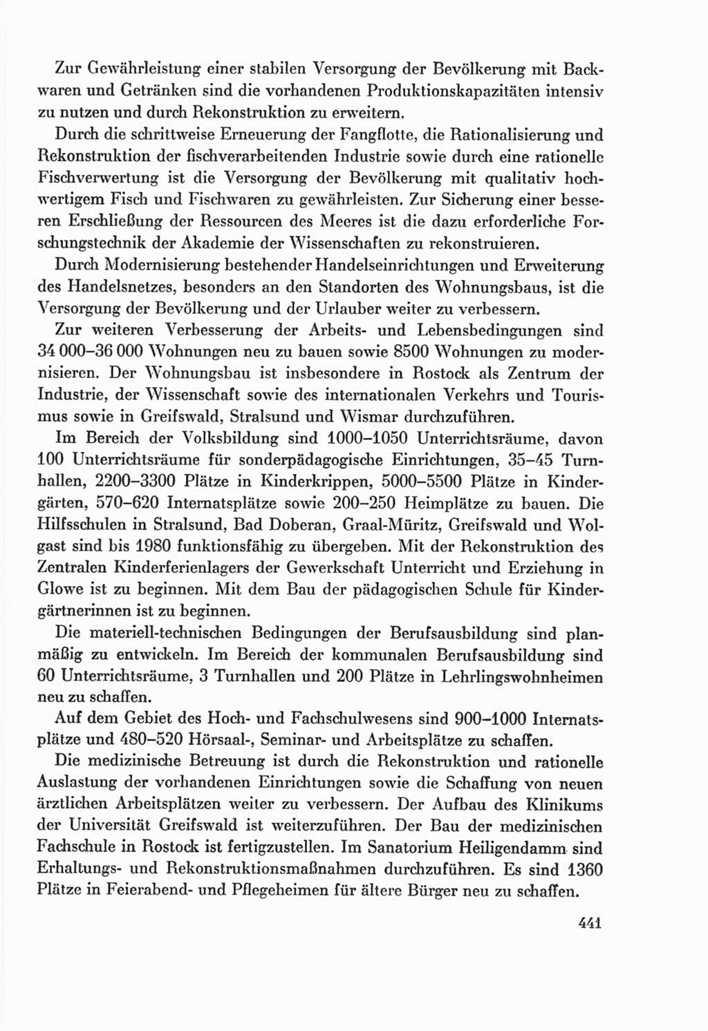 Protokoll der Verhandlungen des Ⅸ. Parteitages der Sozialistischen Einheitspartei Deutschlands (SED) [Deutsche Demokratische Republik (DDR)] 1976, Band 2, Seite 441 (Prot. Verh. Ⅸ. PT SED DDR 1976, Bd. 2, S. 441)