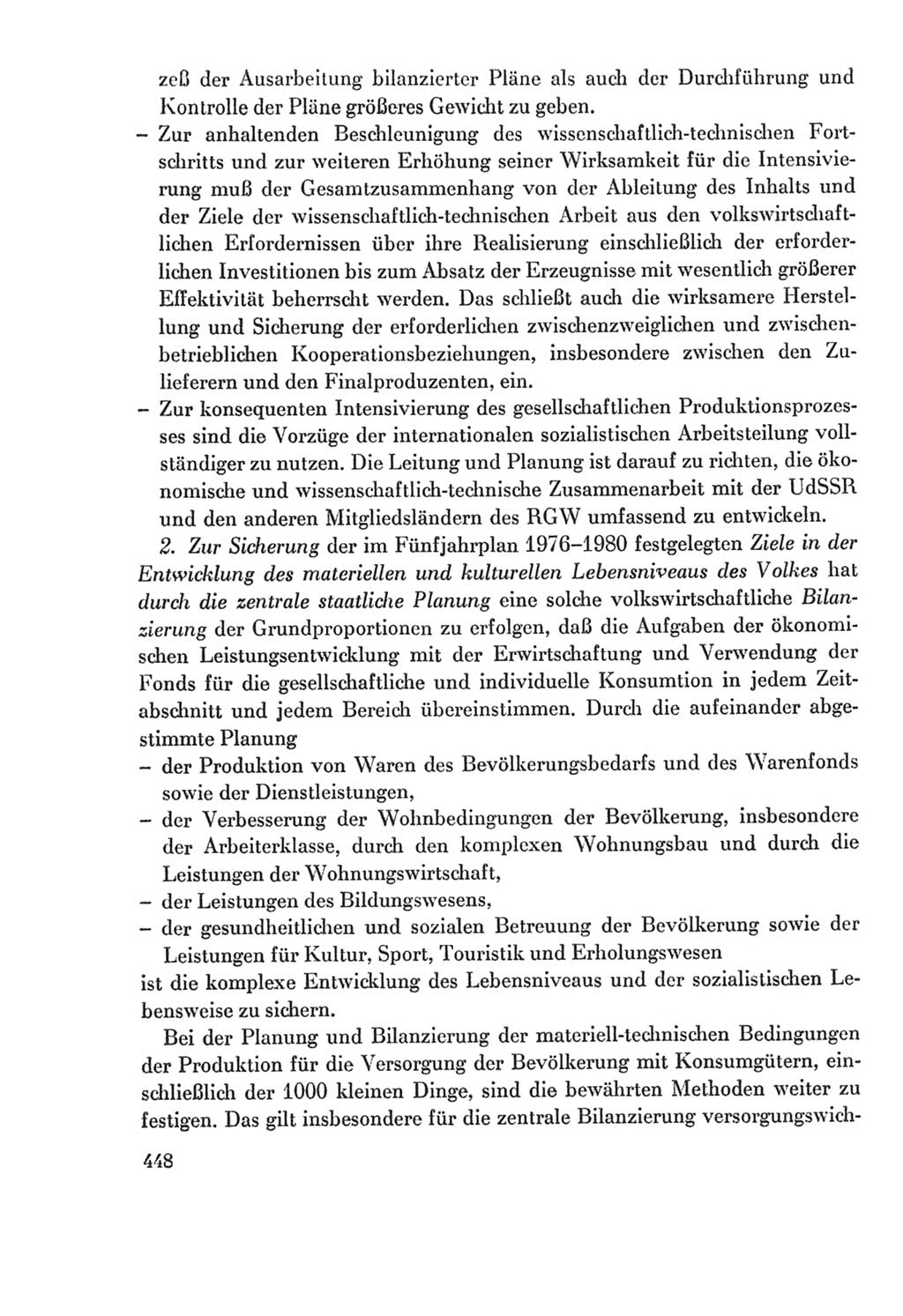 Protokoll der Verhandlungen des Ⅸ. Parteitages der Sozialistischen Einheitspartei Deutschlands (SED) [Deutsche Demokratische Republik (DDR)] 1976, Band 2, Seite 448 (Prot. Verh. Ⅸ. PT SED DDR 1976, Bd. 2, S. 448)