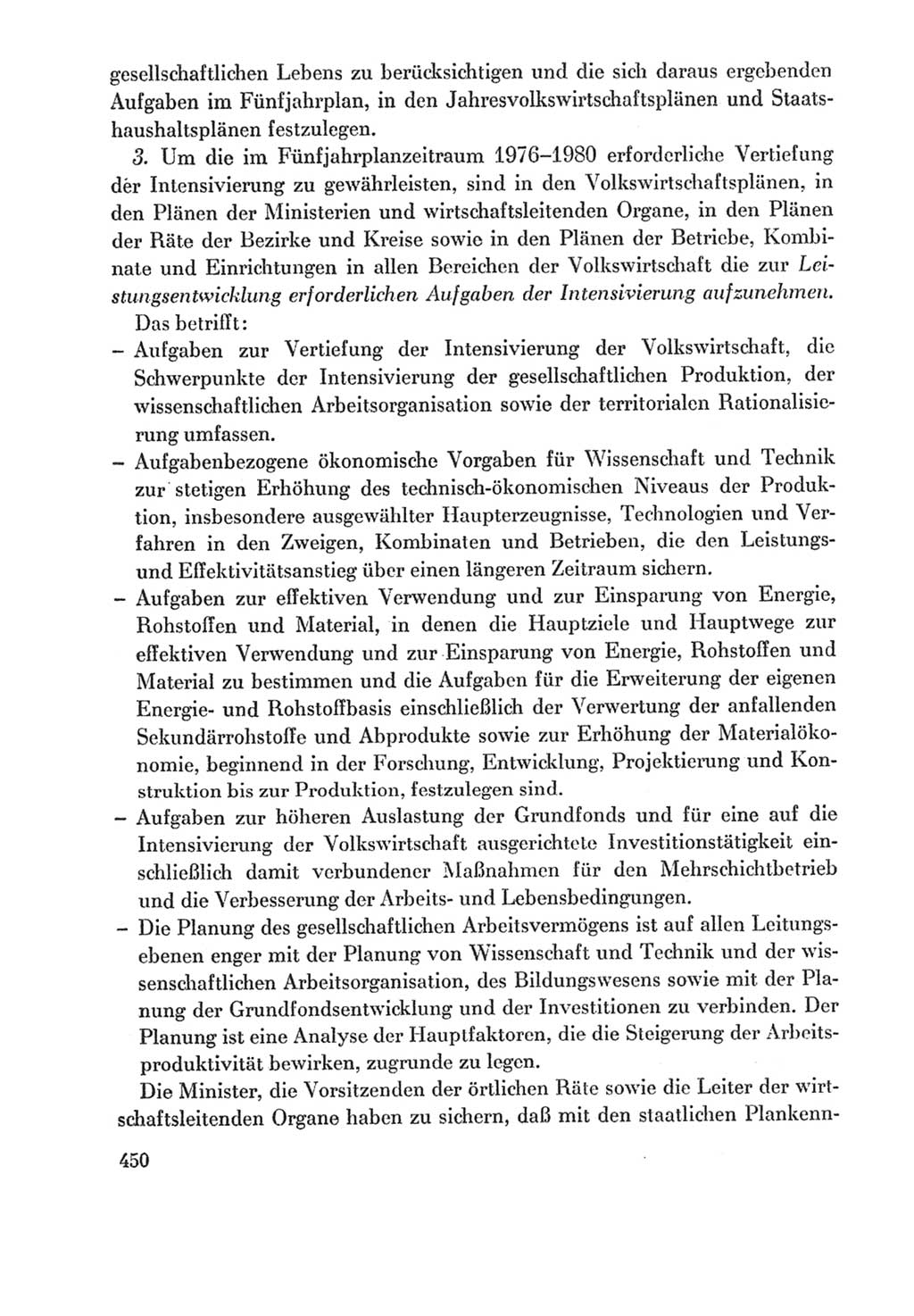 Protokoll der Verhandlungen des Ⅸ. Parteitages der Sozialistischen Einheitspartei Deutschlands (SED) [Deutsche Demokratische Republik (DDR)] 1976, Band 2, Seite 450 (Prot. Verh. Ⅸ. PT SED DDR 1976, Bd. 2, S. 450)