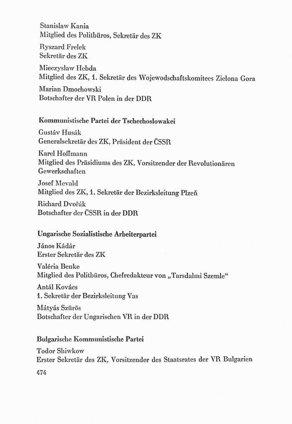 Protokoll der Verhandlungen des Ⅸ. Parteitages der Sozialistischen Einheitspartei Deutschlands (SED) [Deutsche Demokratische Republik (DDR)] 1976, Band 2, Seite 474 (Prot. Verh. Ⅸ. PT SED DDR 1976, Bd. 2, S. 474)