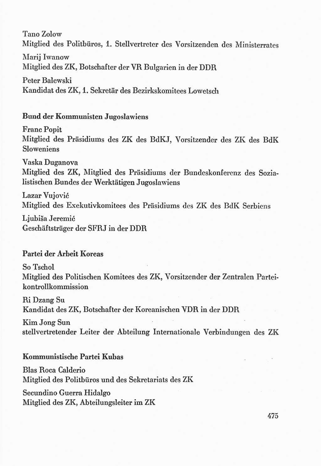 Protokoll der Verhandlungen des Ⅸ. Parteitages der Sozialistischen Einheitspartei Deutschlands (SED) [Deutsche Demokratische Republik (DDR)] 1976, Band 2, Seite 475 (Prot. Verh. Ⅸ. PT SED DDR 1976, Bd. 2, S. 475)