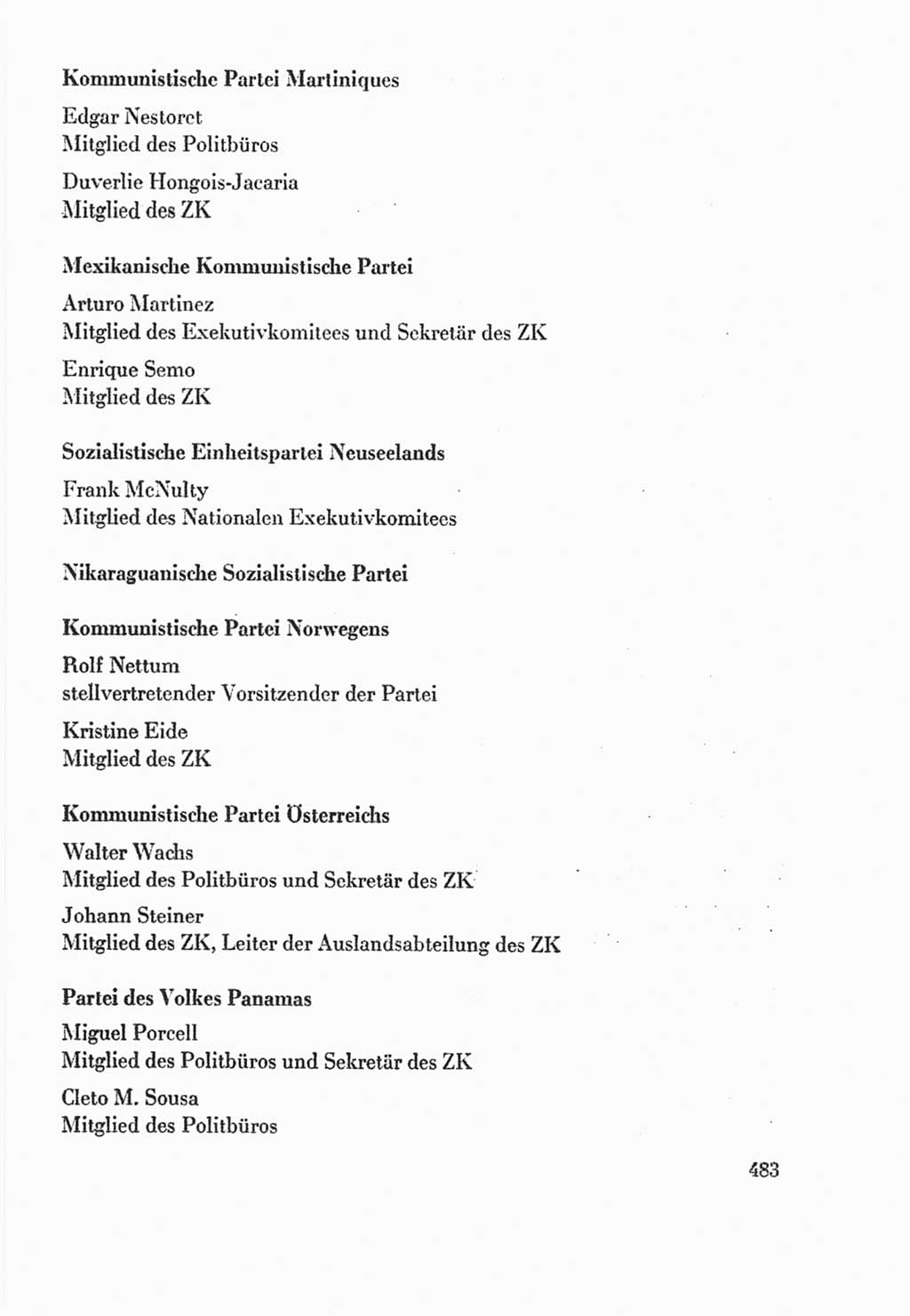 Protokoll der Verhandlungen des Ⅸ. Parteitages der Sozialistischen Einheitspartei Deutschlands (SED) [Deutsche Demokratische Republik (DDR)] 1976, Band 2, Seite 483 (Prot. Verh. Ⅸ. PT SED DDR 1976, Bd. 2, S. 483)
