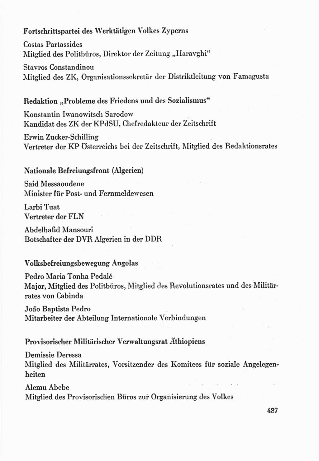 Protokoll der Verhandlungen des Ⅸ. Parteitages der Sozialistischen Einheitspartei Deutschlands (SED) [Deutsche Demokratische Republik (DDR)] 1976, Band 2, Seite 487 (Prot. Verh. Ⅸ. PT SED DDR 1976, Bd. 2, S. 487)