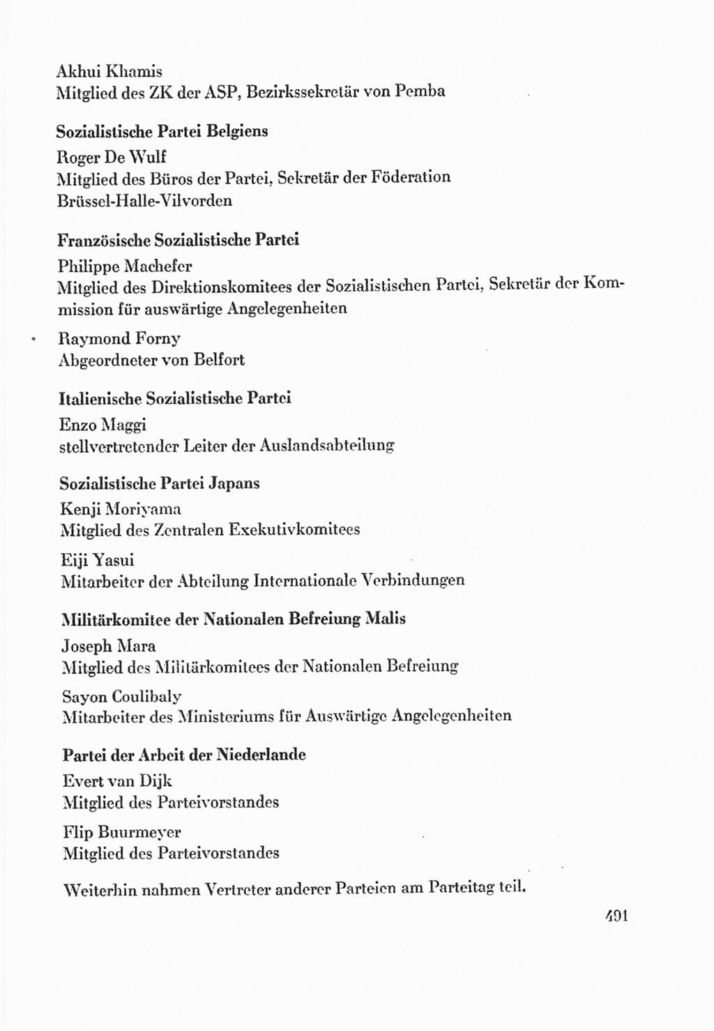 Protokoll der Verhandlungen des Ⅸ. Parteitages der Sozialistischen Einheitspartei Deutschlands (SED) [Deutsche Demokratische Republik (DDR)] 1976, Band 2, Seite 491 (Prot. Verh. Ⅸ. PT SED DDR 1976, Bd. 2, S. 491)