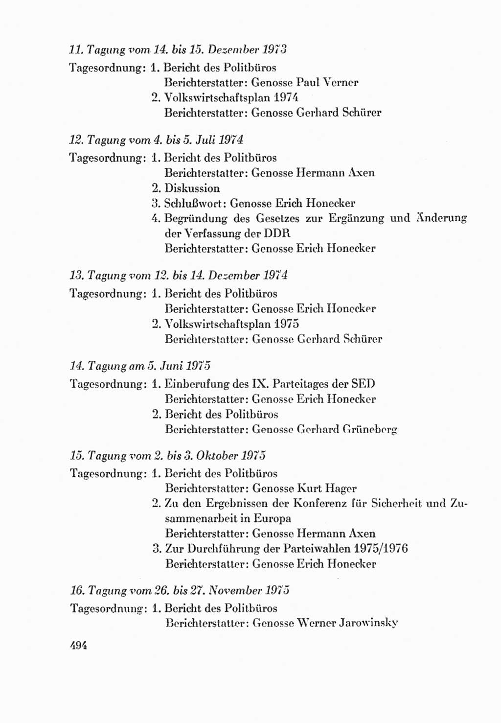 Protokoll der Verhandlungen des Ⅸ. Parteitages der Sozialistischen Einheitspartei Deutschlands (SED) [Deutsche Demokratische Republik (DDR)] 1976, Band 2, Seite 494 (Prot. Verh. Ⅸ. PT SED DDR 1976, Bd. 2, S. 494)