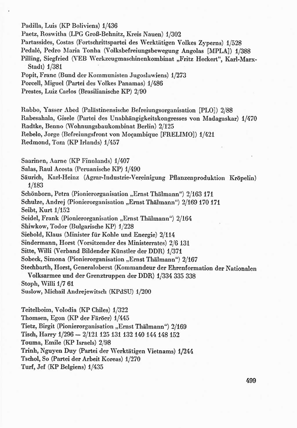 Protokoll der Verhandlungen des Ⅸ. Parteitages der Sozialistischen Einheitspartei Deutschlands (SED) [Deutsche Demokratische Republik (DDR)] 1976, Band 2, Seite 499 (Prot. Verh. Ⅸ. PT SED DDR 1976, Bd. 2, S. 499)