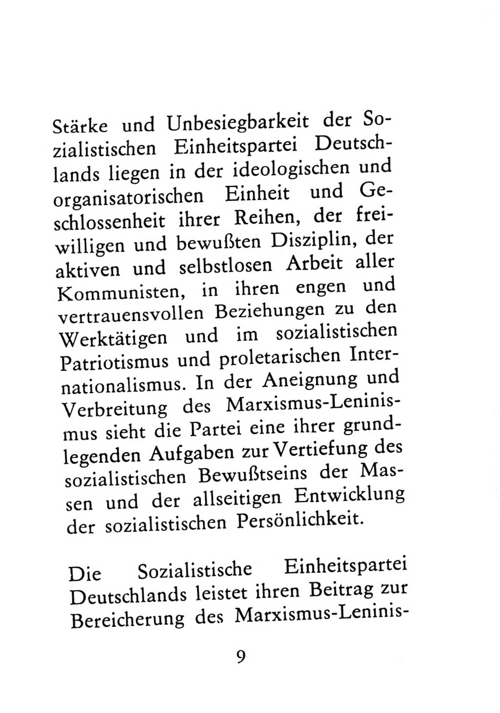 Statut der Sozialistischen Einheitspartei Deutschlands (SED) 1976, Seite 9 (St. SED DDR 1976, S. 9)
