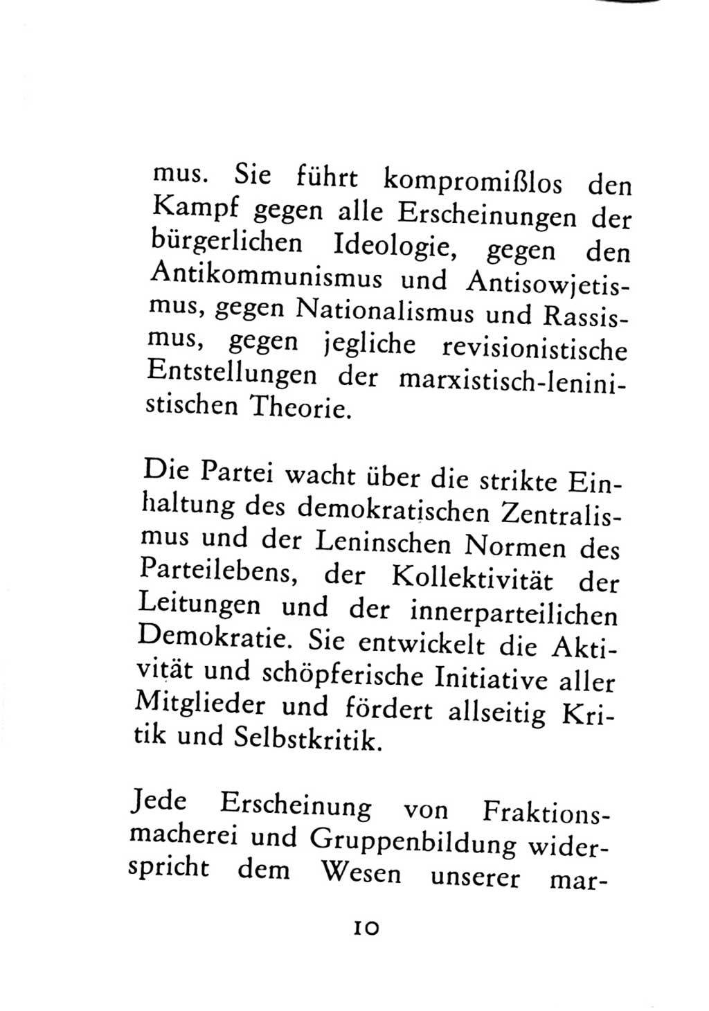 Statut der Sozialistischen Einheitspartei Deutschlands (SED) 1976, Seite 10 (St. SED DDR 1976, S. 10)