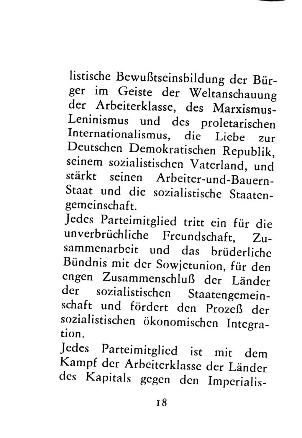 Statut der Sozialistischen Einheitspartei Deutschlands (SED) 1976, Seite 18 (St. SED DDR 1976, S. 18)