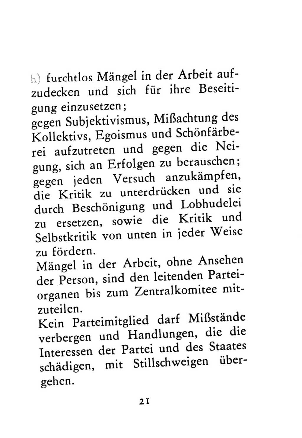 Statut der Sozialistischen Einheitspartei Deutschlands (SED) 1976, Seite 21 (St. SED DDR 1976, S. 21)