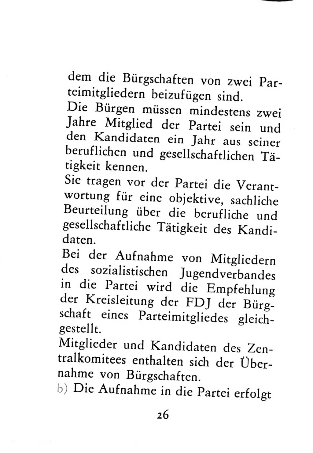 Statut der Sozialistischen Einheitspartei Deutschlands (SED) 1976, Seite 26 (St. SED DDR 1976, S. 26)