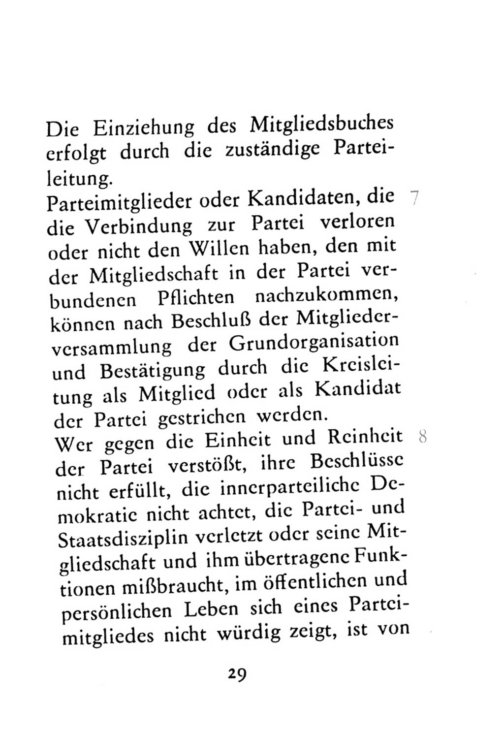 Statut der Sozialistischen Einheitspartei Deutschlands (SED) 1976, Seite 29 (St. SED DDR 1976, S. 29)