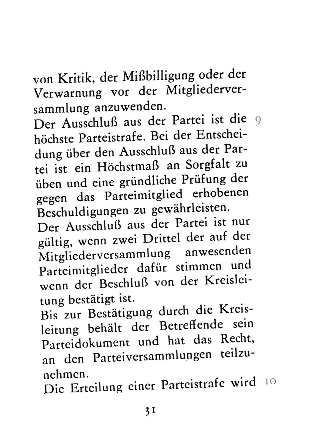 Statut der Sozialistischen Einheitspartei Deutschlands (SED) 1976, Seite 31 (St. SED DDR 1976, S. 31)