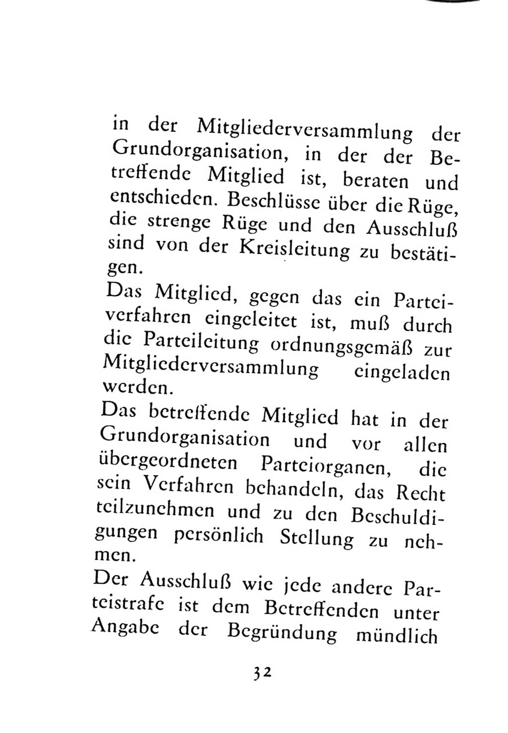 Statut der Sozialistischen Einheitspartei Deutschlands (SED) 1976, Seite 32 (St. SED DDR 1976, S. 32)