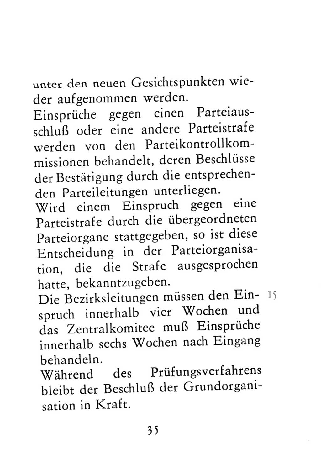 Statut der Sozialistischen Einheitspartei Deutschlands (SED) 1976, Seite 35 (St. SED DDR 1976, S. 35)
