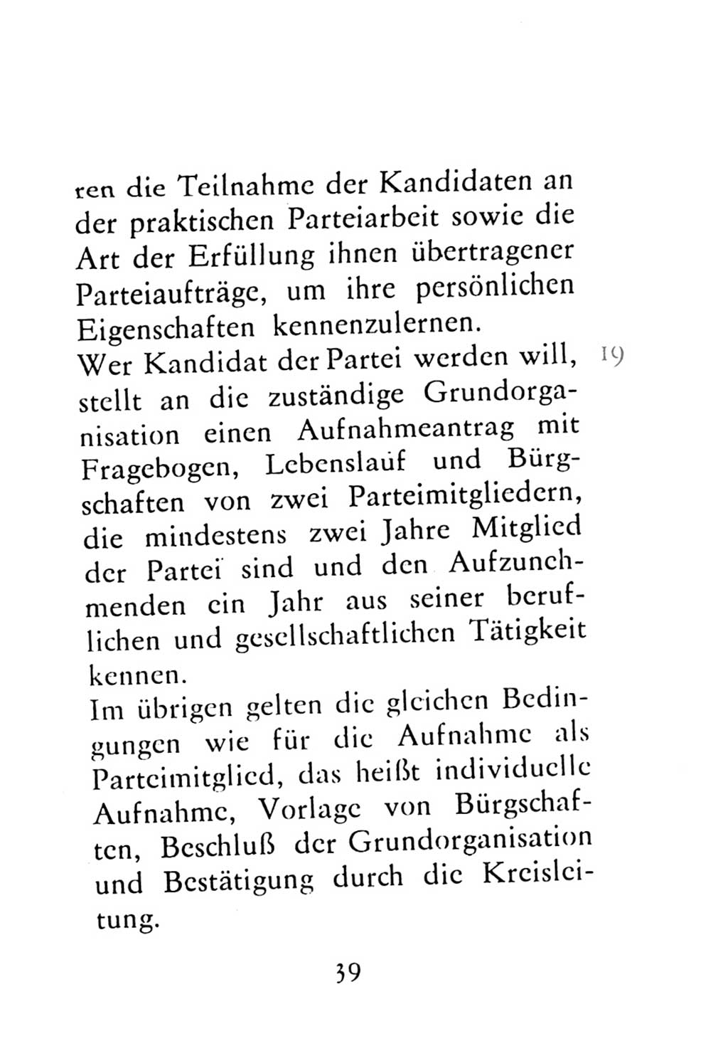Statut der Sozialistischen Einheitspartei Deutschlands (SED) 1976, Seite 39 (St. SED DDR 1976, S. 39)