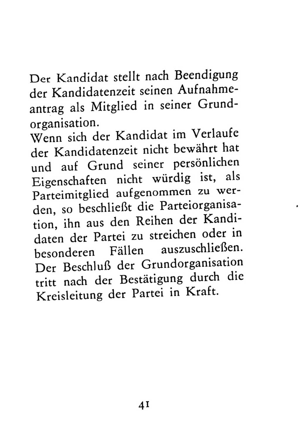 Statut der Sozialistischen Einheitspartei Deutschlands (SED) 1976, Seite 41 (St. SED DDR 1976, S. 41)