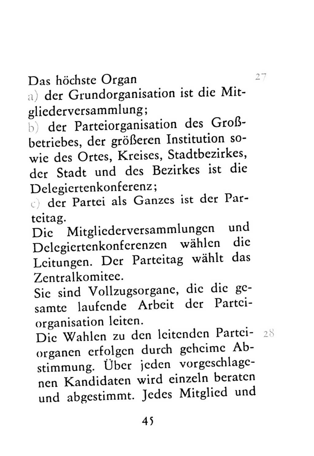 Statut der Sozialistischen Einheitspartei Deutschlands (SED) 1976, Seite 45 (St. SED DDR 1976, S. 45)