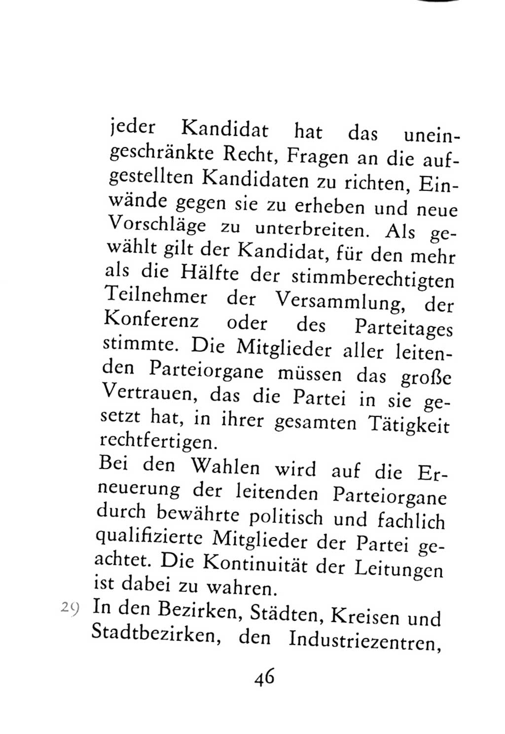 Statut der Sozialistischen Einheitspartei Deutschlands (SED) 1976, Seite 46 (St. SED DDR 1976, S. 46)