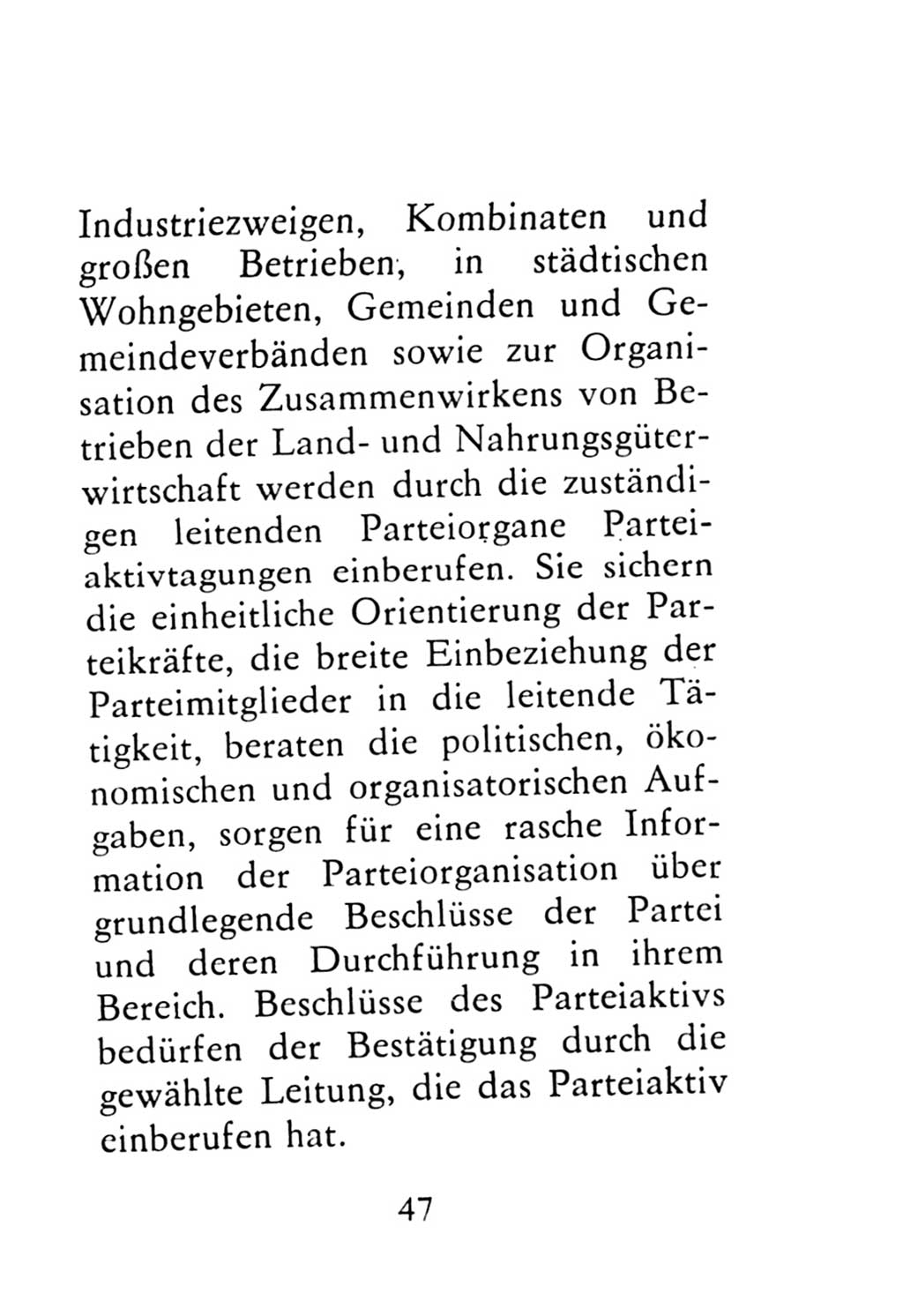 Statut der Sozialistischen Einheitspartei Deutschlands (SED) 1976, Seite 47 (St. SED DDR 1976, S. 47)