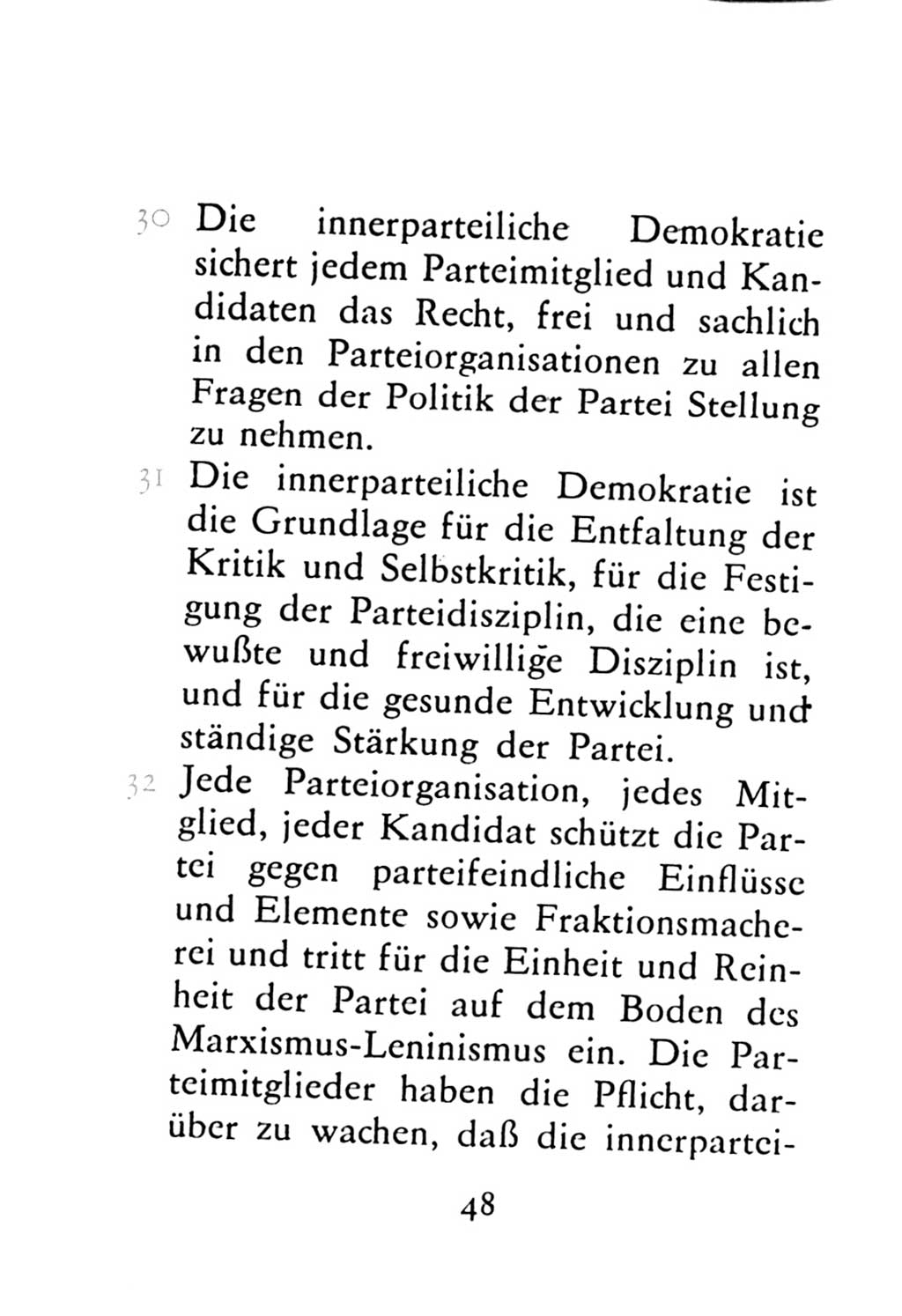 Statut der Sozialistischen Einheitspartei Deutschlands (SED) 1976, Seite 48 (St. SED DDR 1976, S. 48)