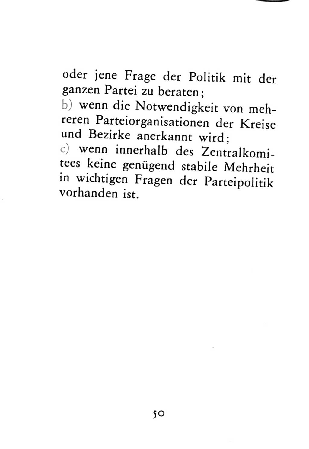 Statut der Sozialistischen Einheitspartei Deutschlands (SED) 1976, Seite 50 (St. SED DDR 1976, S. 50)