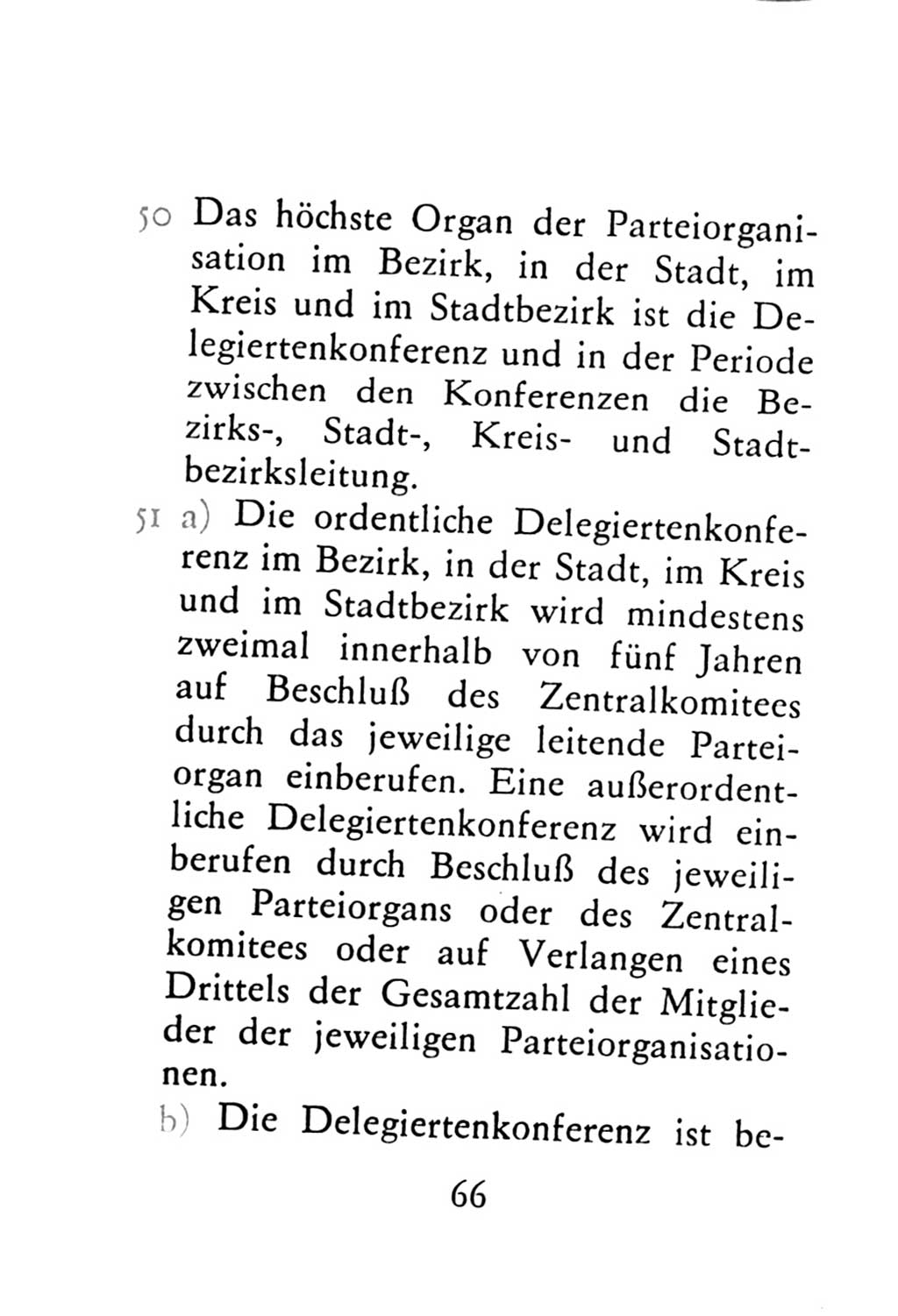 Statut der Sozialistischen Einheitspartei Deutschlands (SED) 1976, Seite 66 (St. SED DDR 1976, S. 66)