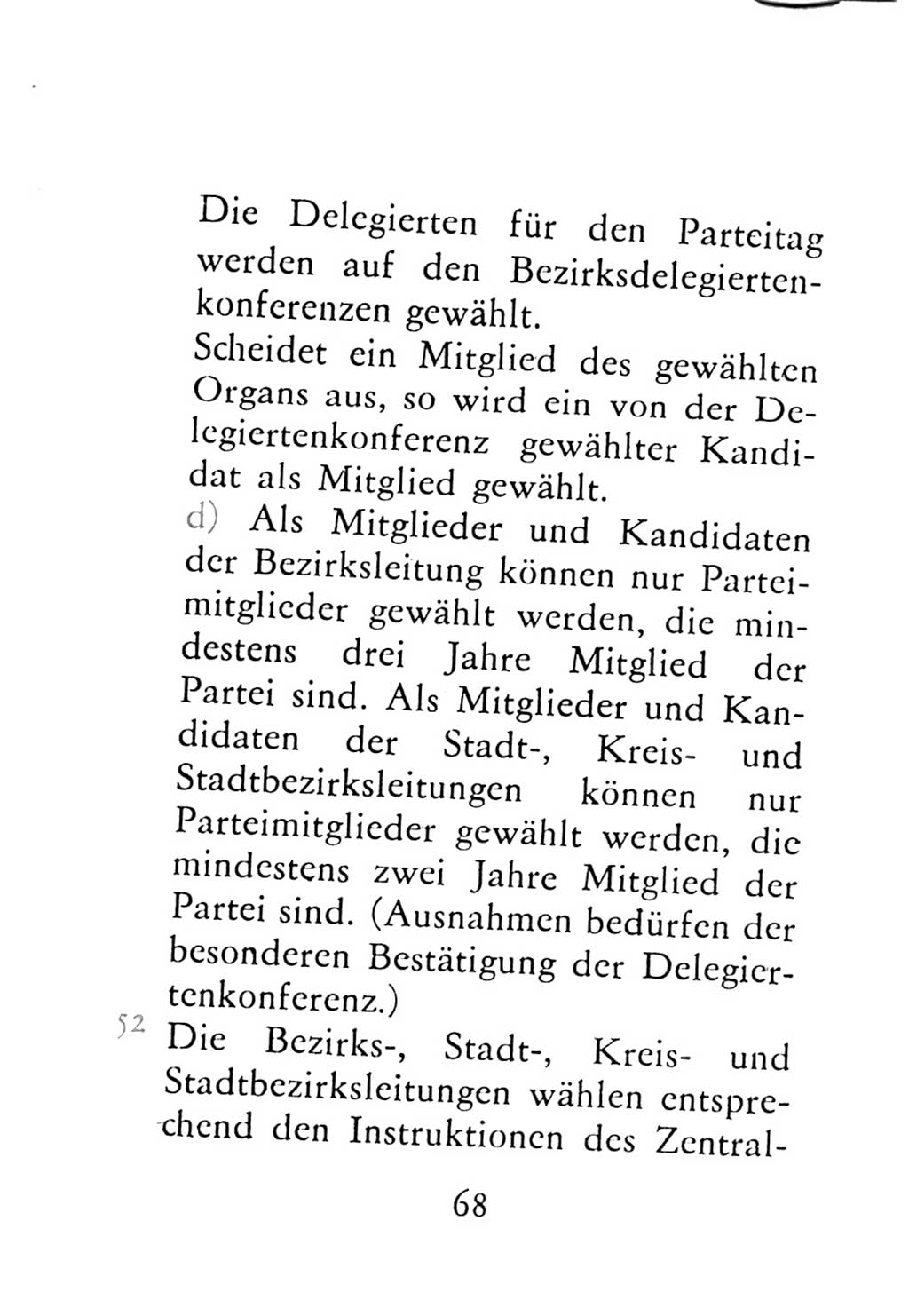 Statut der Sozialistischen Einheitspartei Deutschlands (SED) 1976, Seite 68 (St. SED DDR 1976, S. 68)