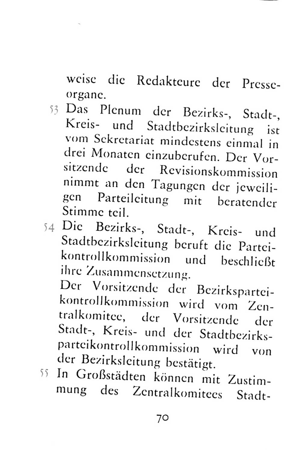 Statut der Sozialistischen Einheitspartei Deutschlands (SED) 1976, Seite 70 (St. SED DDR 1976, S. 70)
