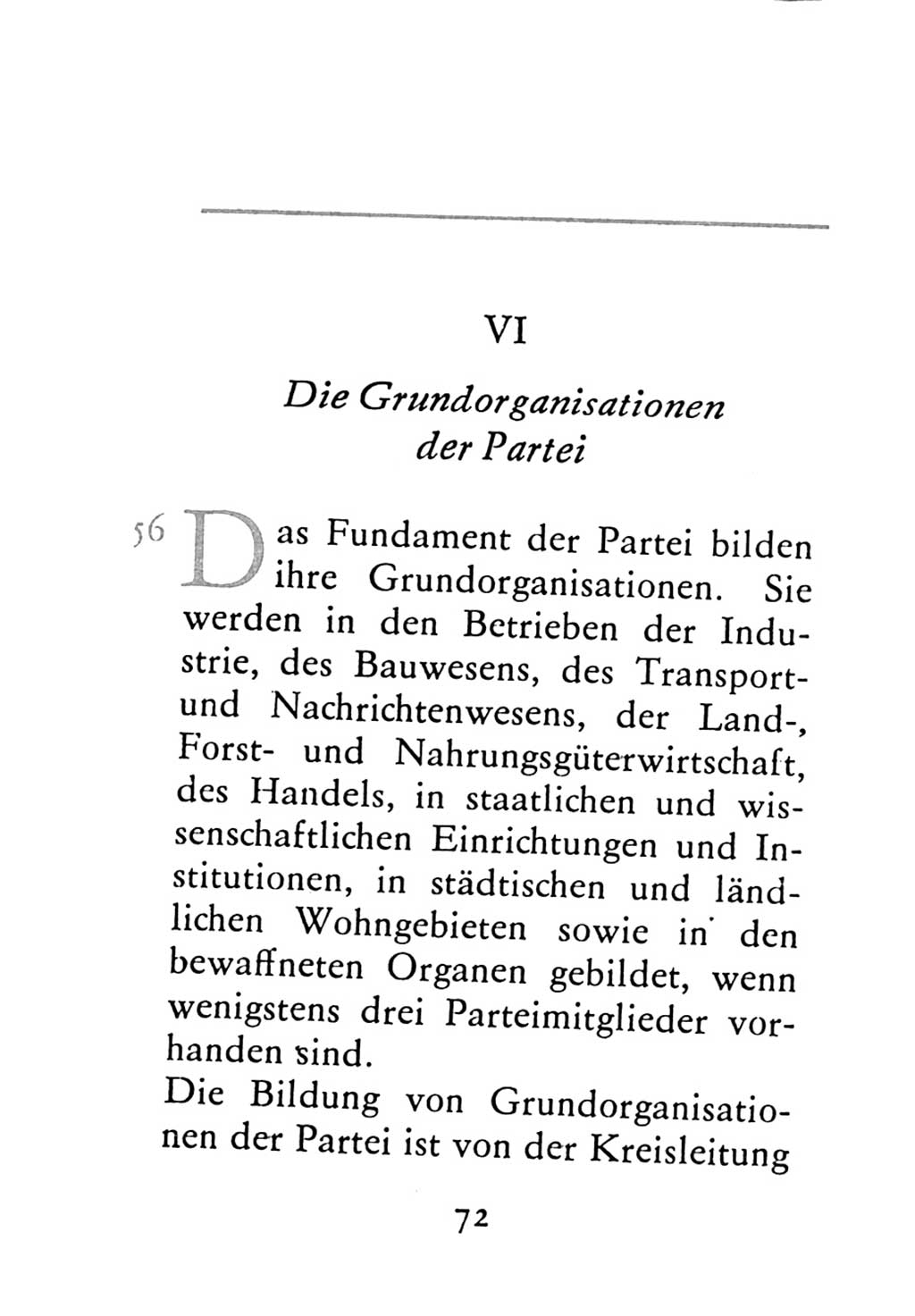 Statut der Sozialistischen Einheitspartei Deutschlands (SED) 1976, Seite 72 (St. SED DDR 1976, S. 72)